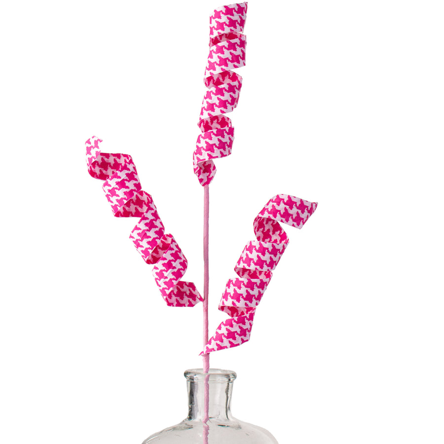24" Houndstooth Curly Spray: Fuchsia Item Number: 63007BTWT