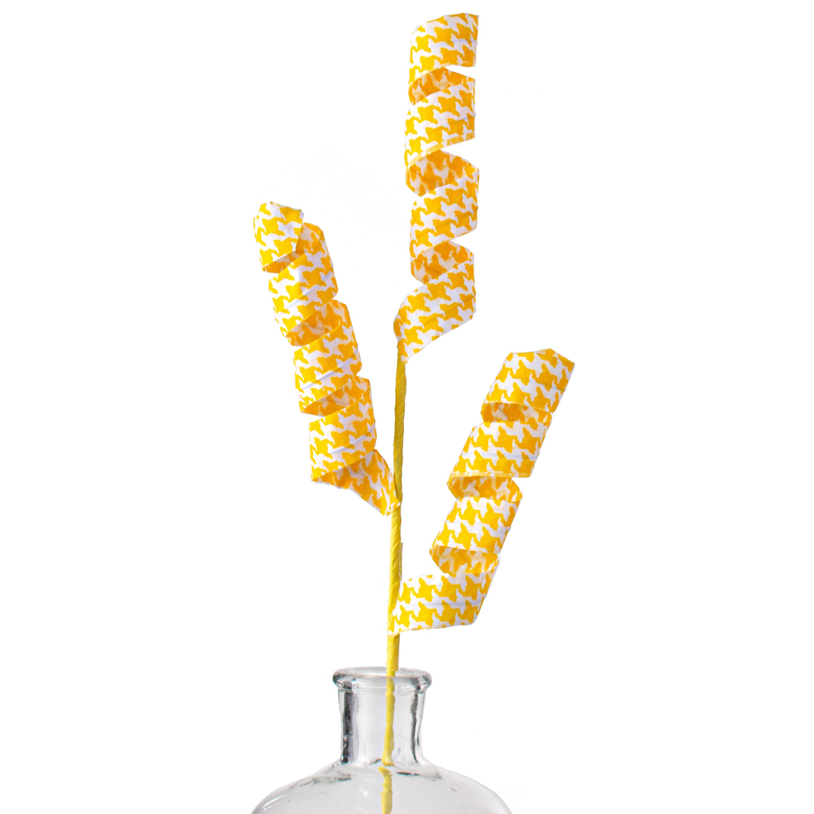 24" Houndstooth Curly Spray: Yellow Item Number: 63007YWWT