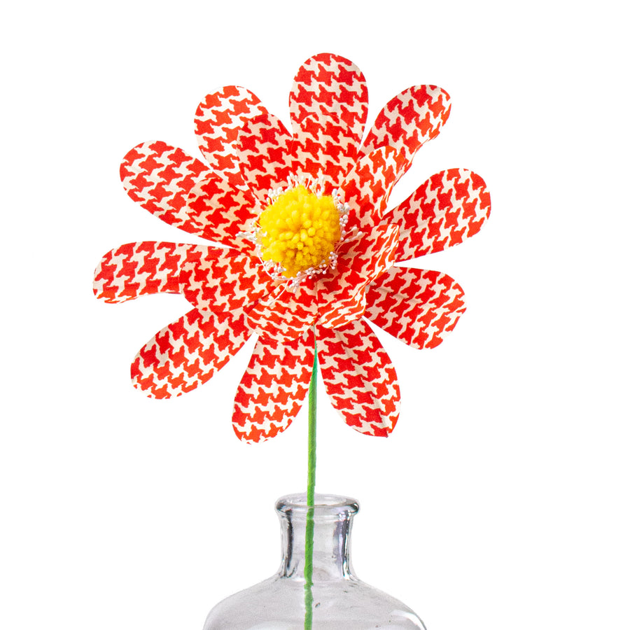 24" Houndstooth Sunflower Spray: Orange Item Number: 63109OR