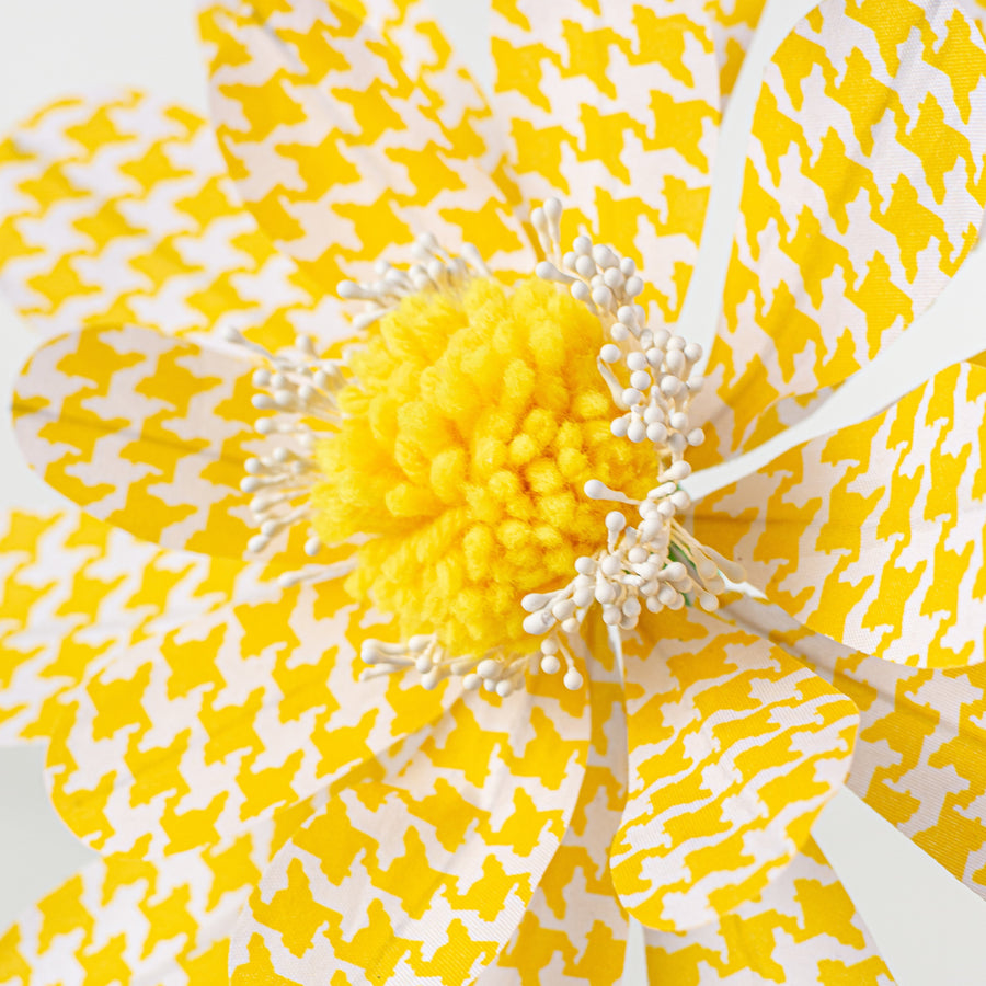 24" Houndstooth Sunflower Spray: Yellow Lifestyle Photo