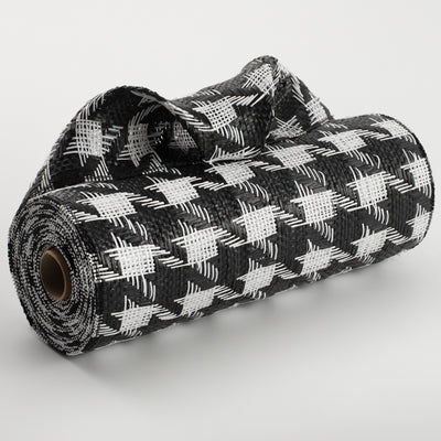 10" Houndstooth Woven Mesh: Black & White Item Number: XB108910-01