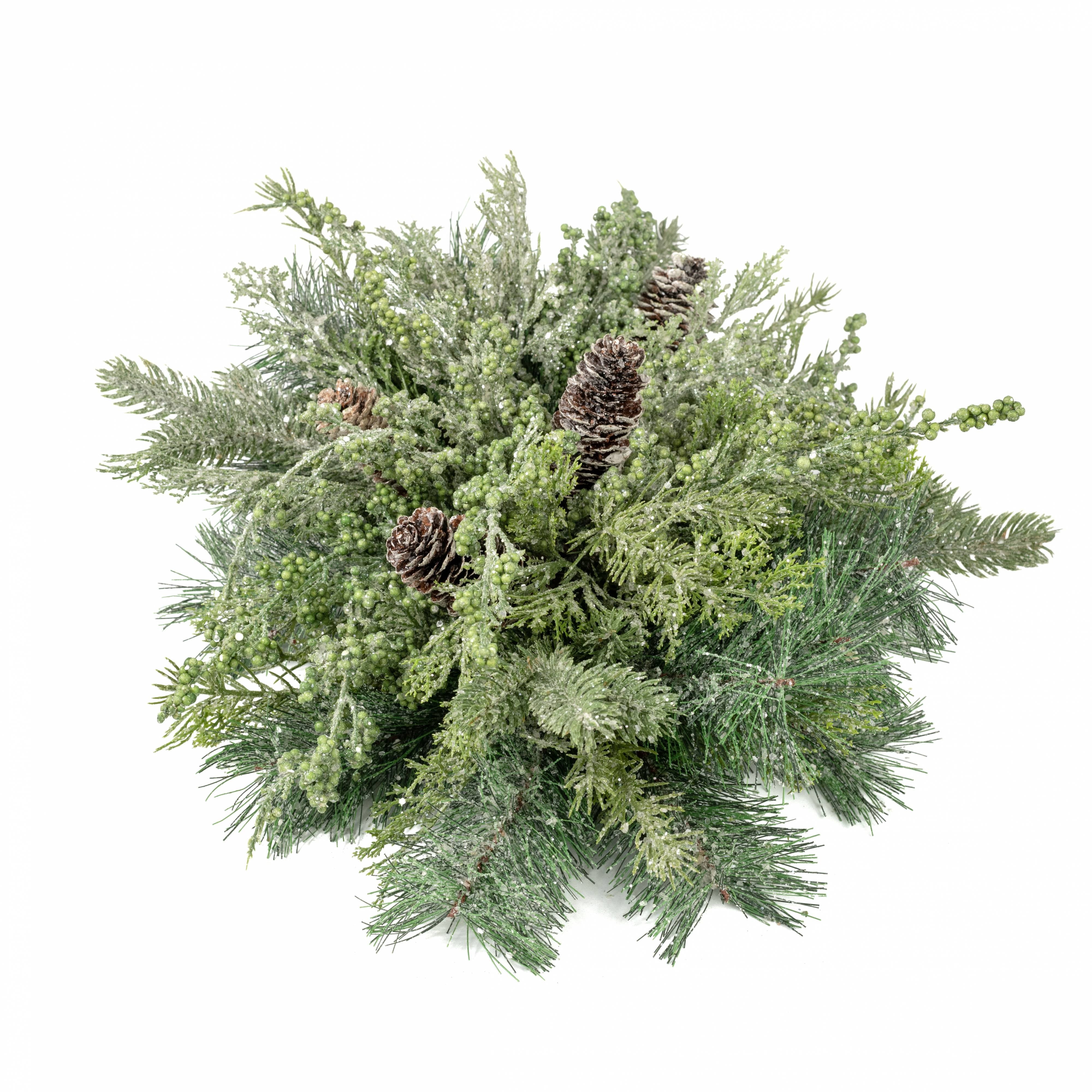 18" Hudson Pine Half Ball Swag Item Number: 86139HB18
