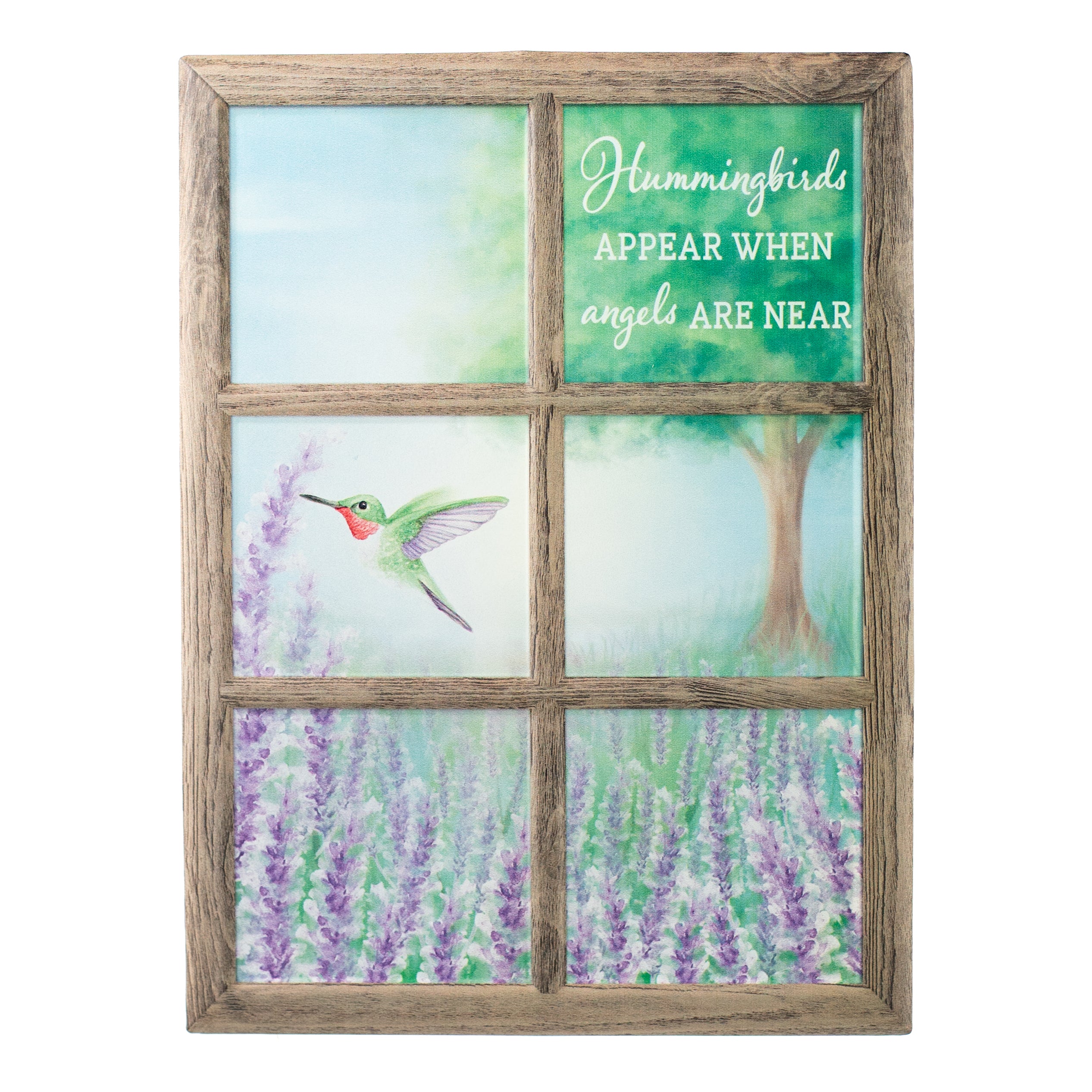 12" Hummingbirds Appear Lavender Window Sign Item Number: MD1351