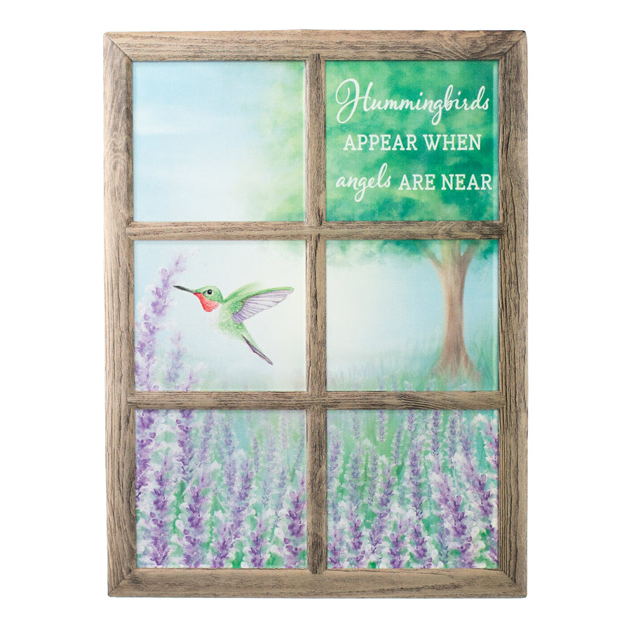 12" Hummingbirds Appear Lavender Window Sign Item Number: MD1351
