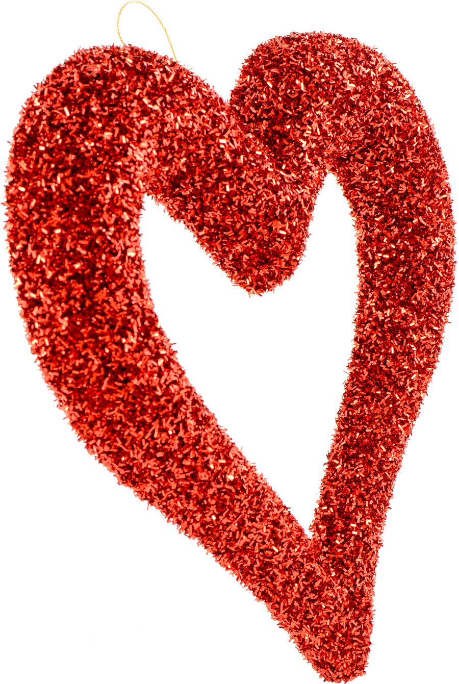 10" Glitter Foam Open Heart Decoration