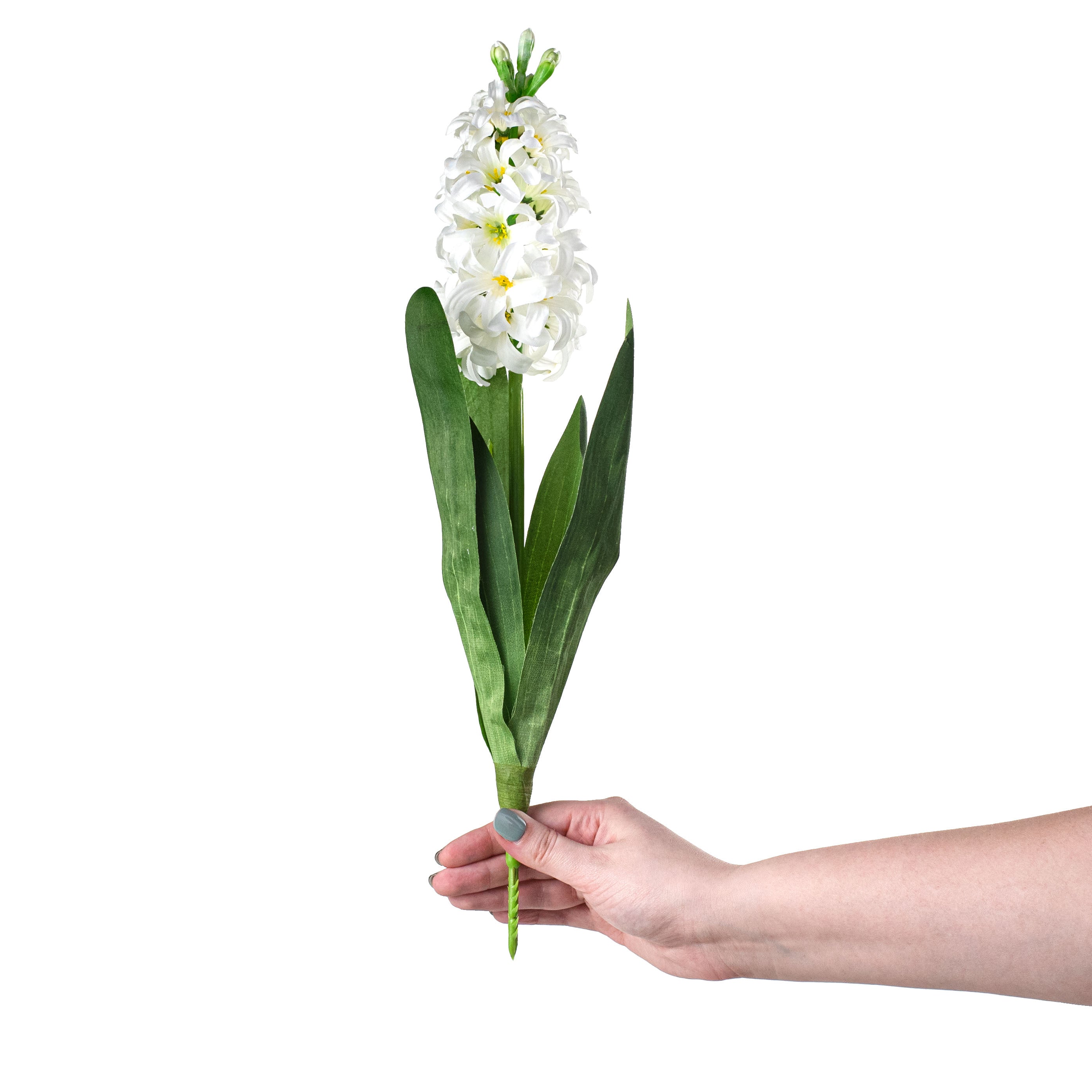 17" Hyacinth Spray: White detail photo 3