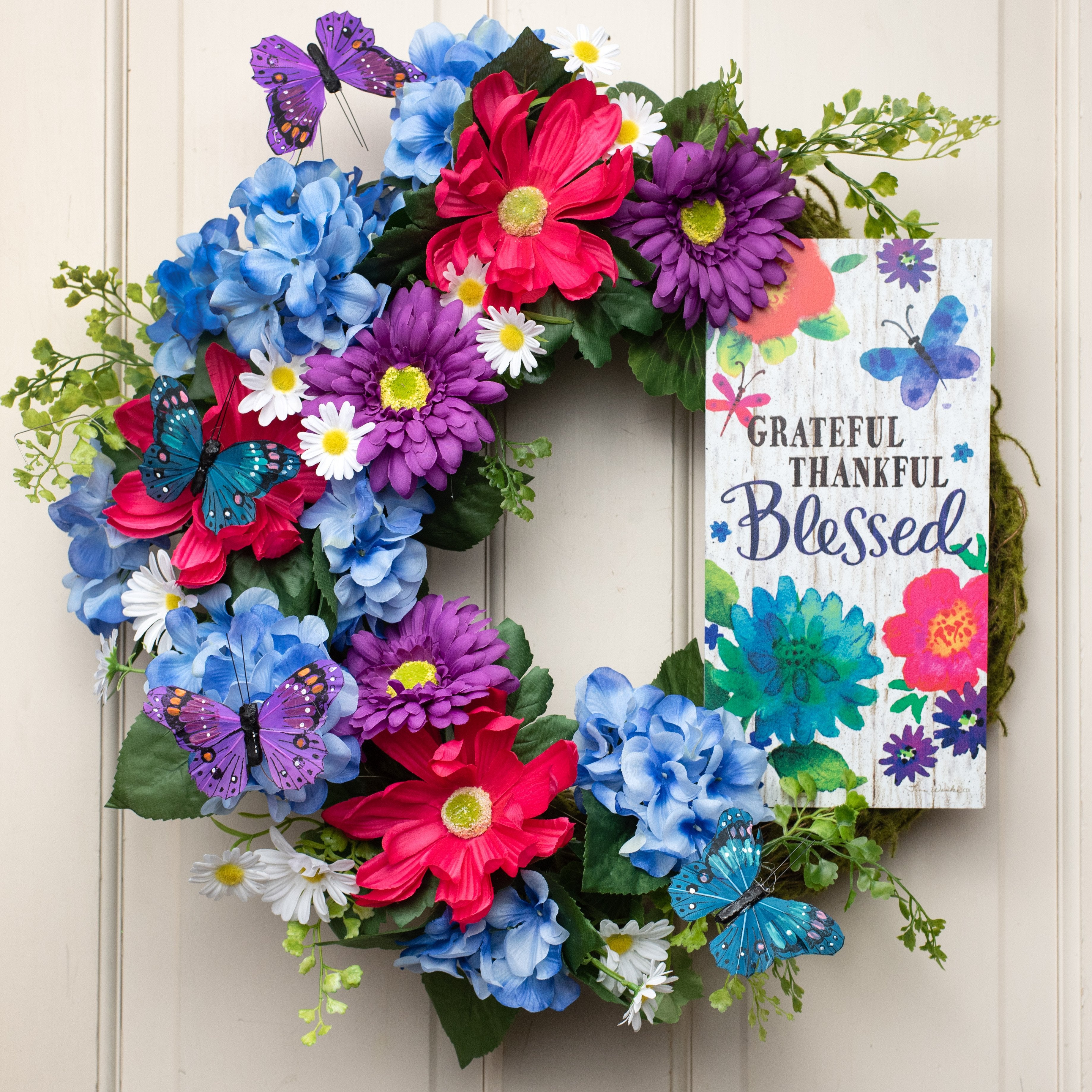 19" Hydrangea Bush: Blue (8) Lifestyle Photo