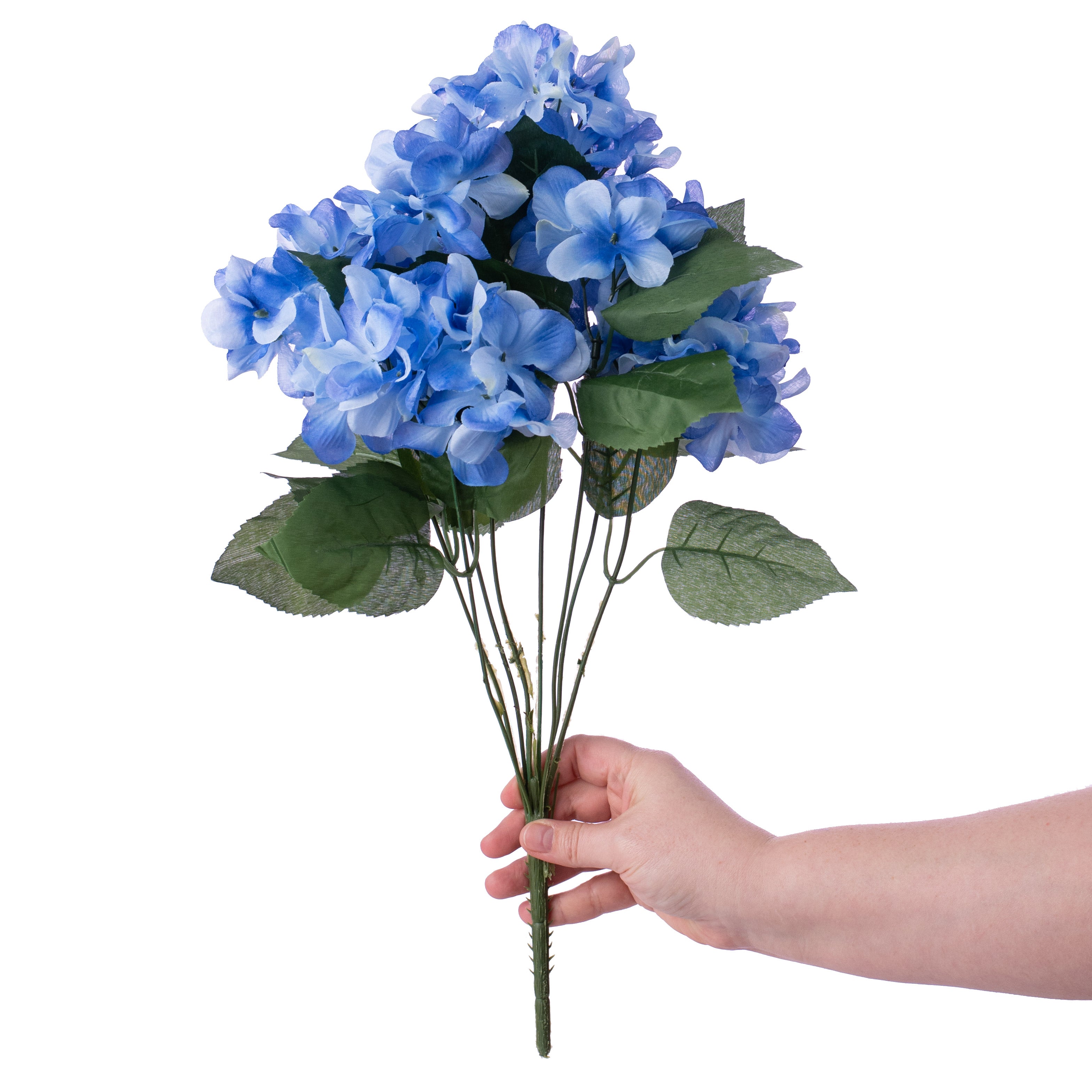 19" Hydrangea Bush: Blue (8) detail photo 3