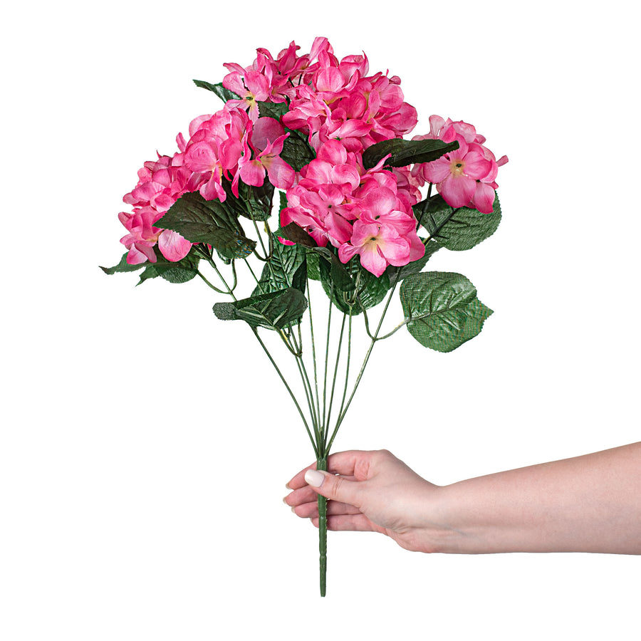 20" Hydrangea Bush: Fuchsia Pink detail photo 3