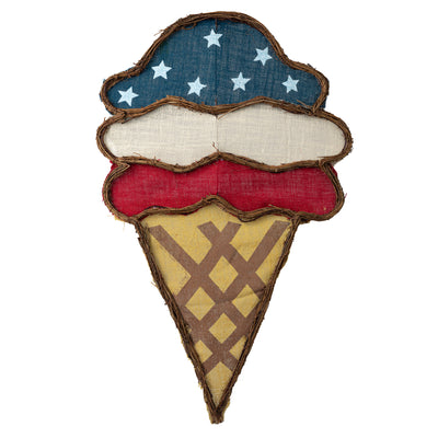 31" Ice Cream Grapevine Hanger Item Number: 74193RWB