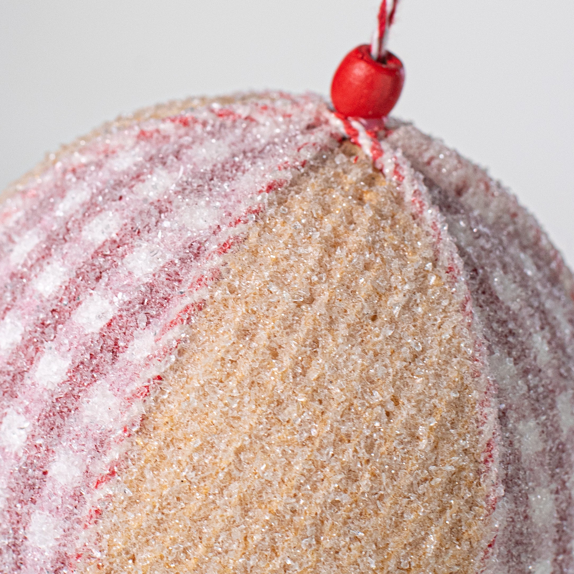 5" Iced Gingerbread Peppermint Ornament detail photo 3