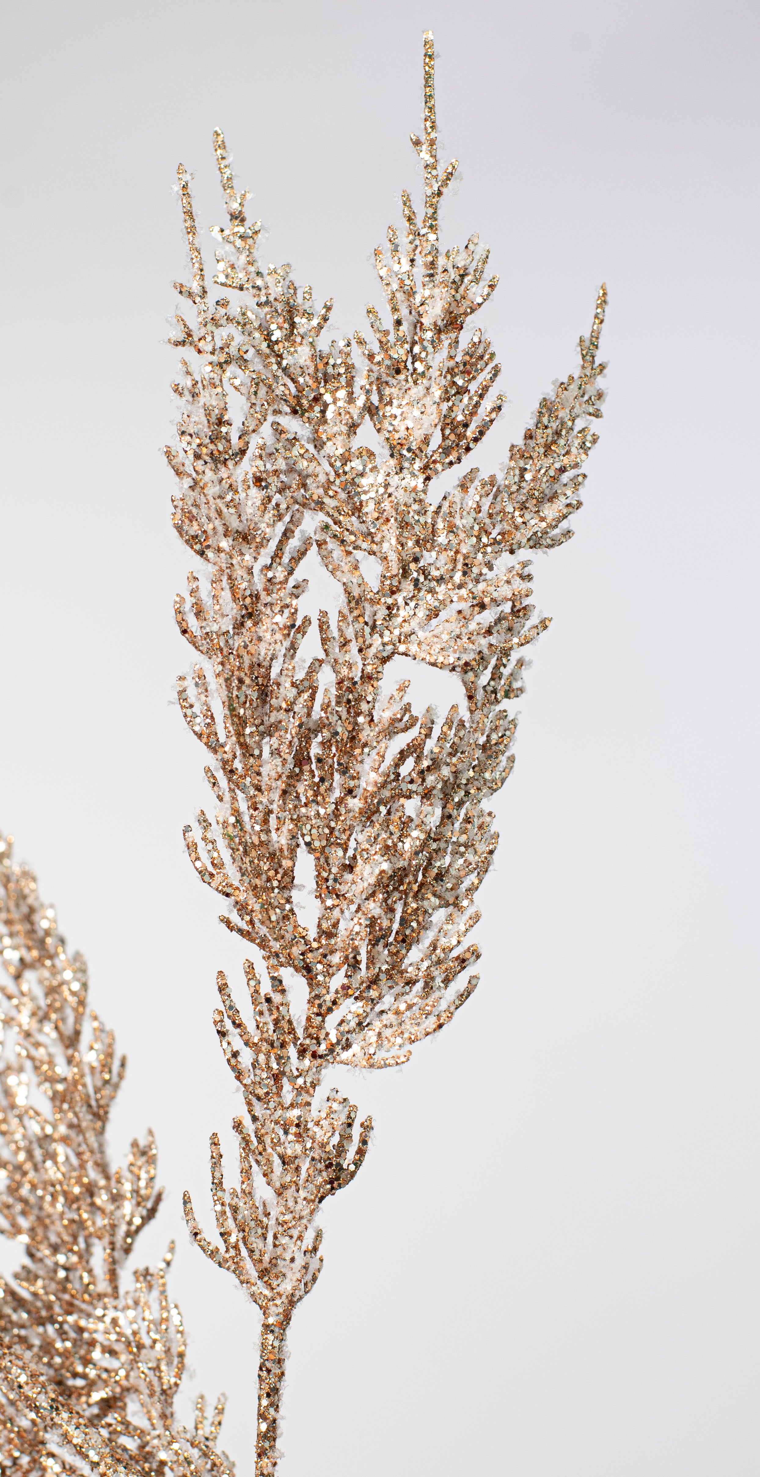 20" Iced Juniper Pine Spray: Rose Gold detail photo 4