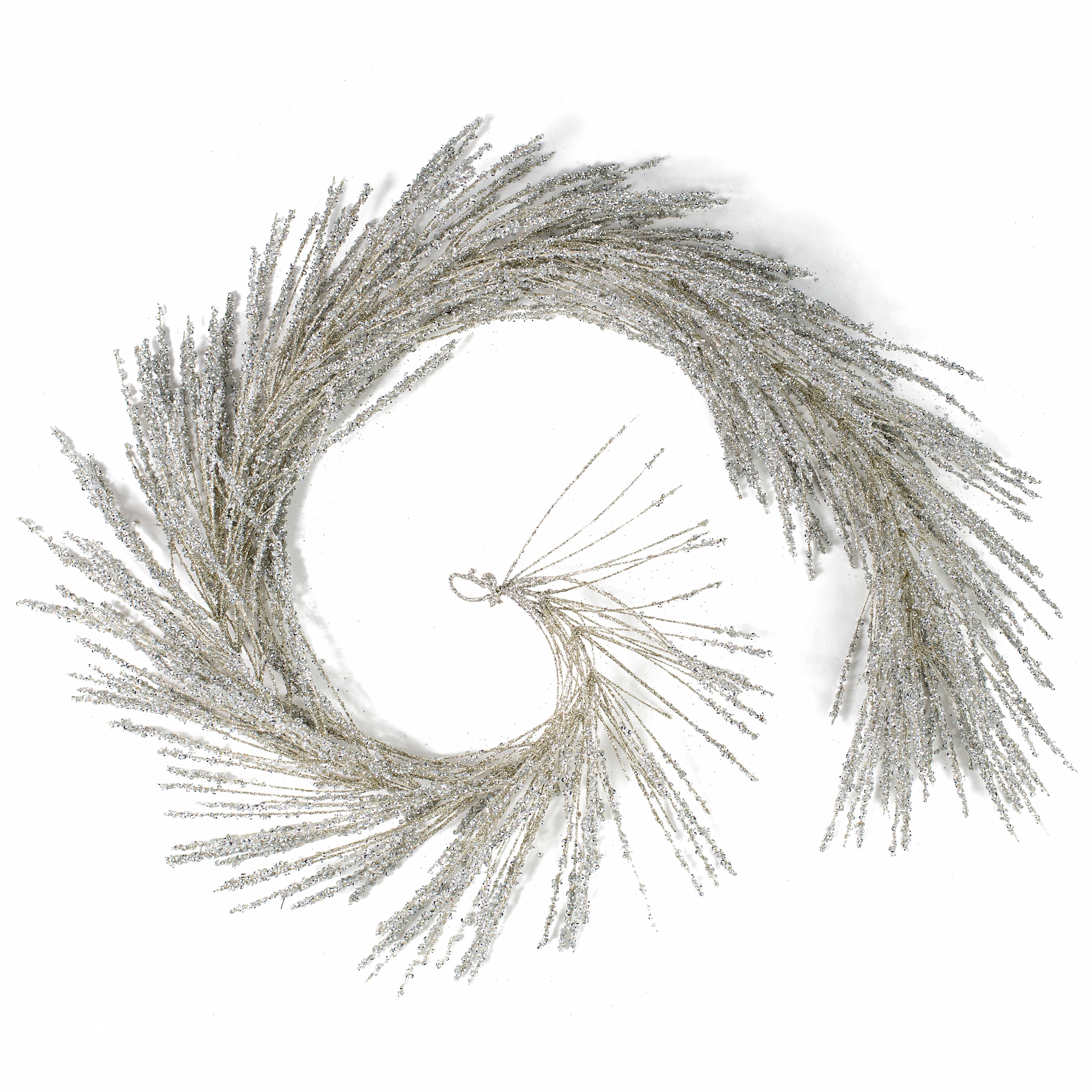 4.5' Iced Long Needle Garland: Platinum Item Number: 280855