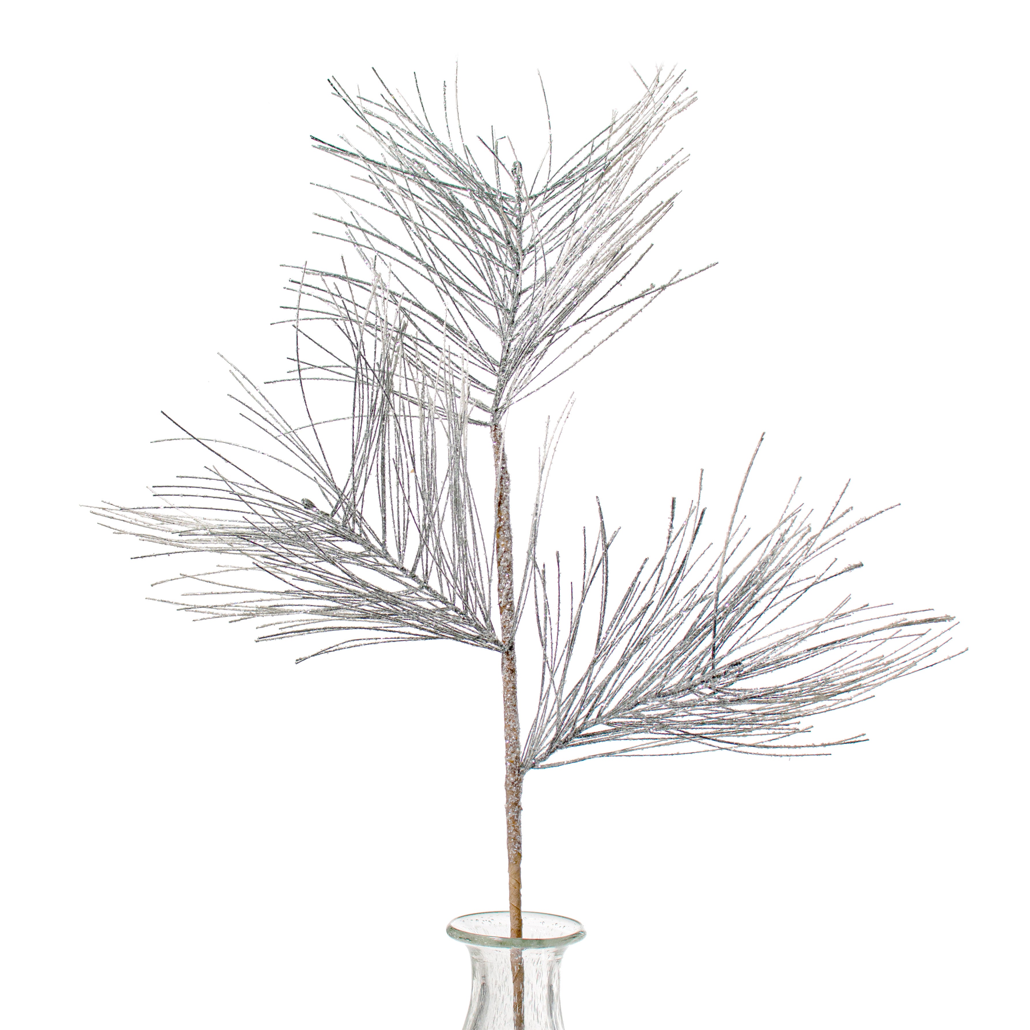 32" Iced Long Needle Pine Branch: Grey Wash Item Number: 280686