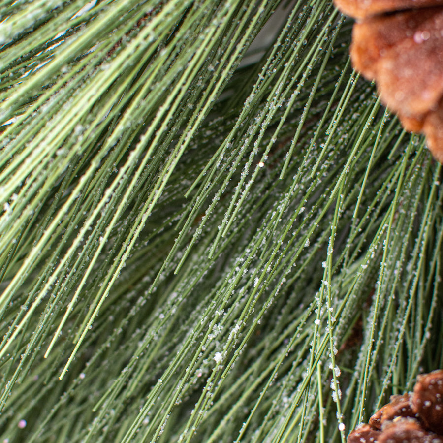 32" Iced Pine with Pinecones Teardrop detail photo 5