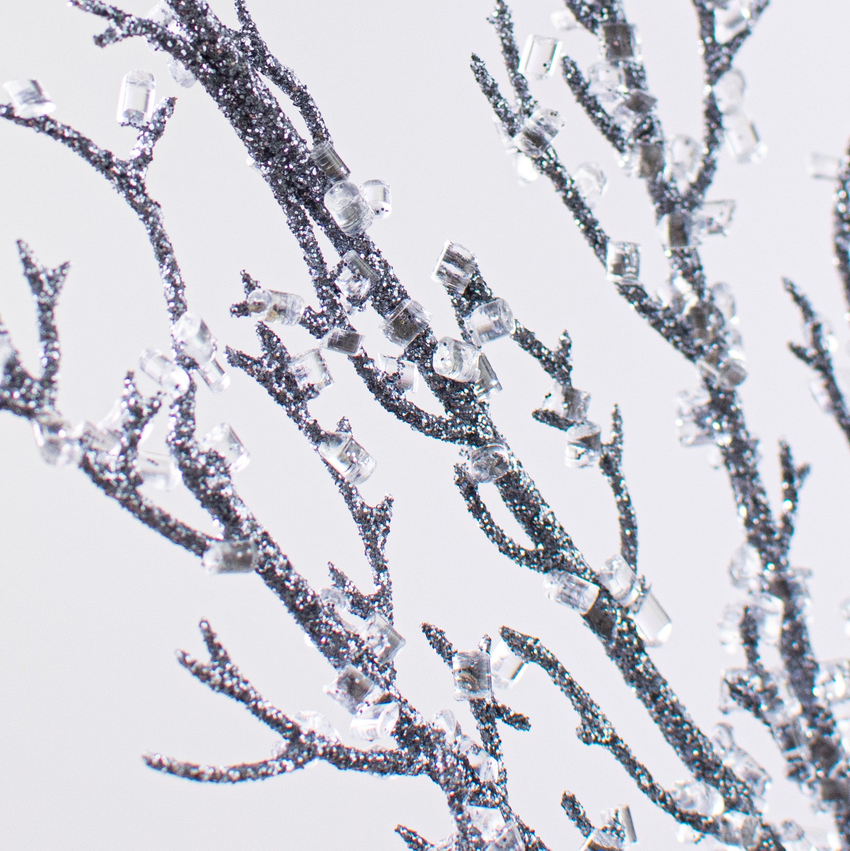 21" Iced Twig Spray: Pewter Lifestyle Photo