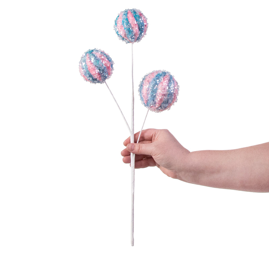 18" Icy Ball Pick: Blue & Pink detail photo 3