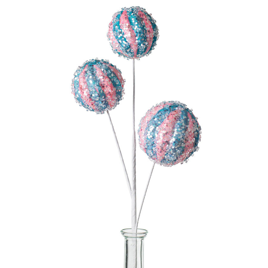 18" Icy Ball Pick: Blue & Pink Item Number: 85240BLPK