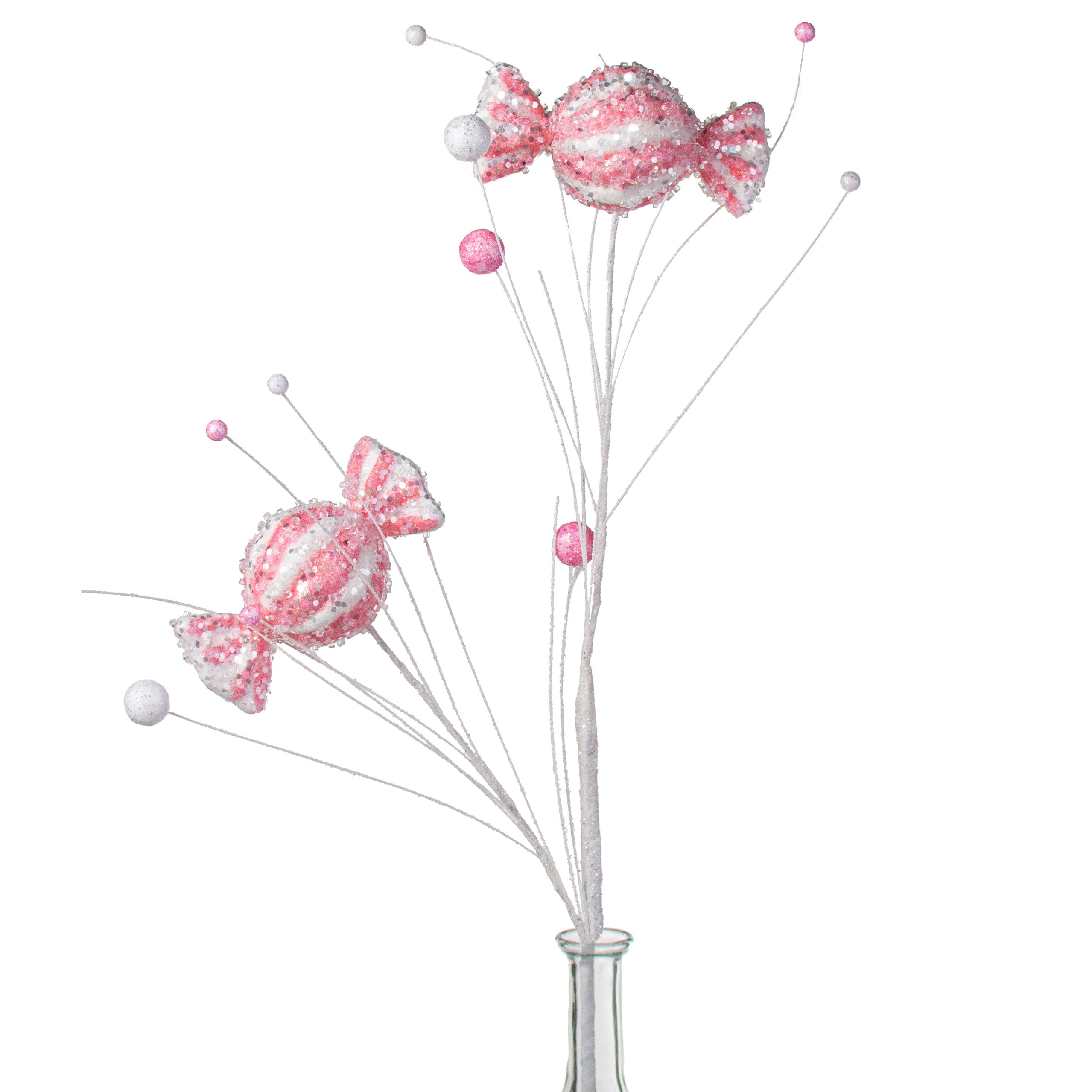 29" Icy Candy Spray: Pink & White Item Number: 85328PKWT