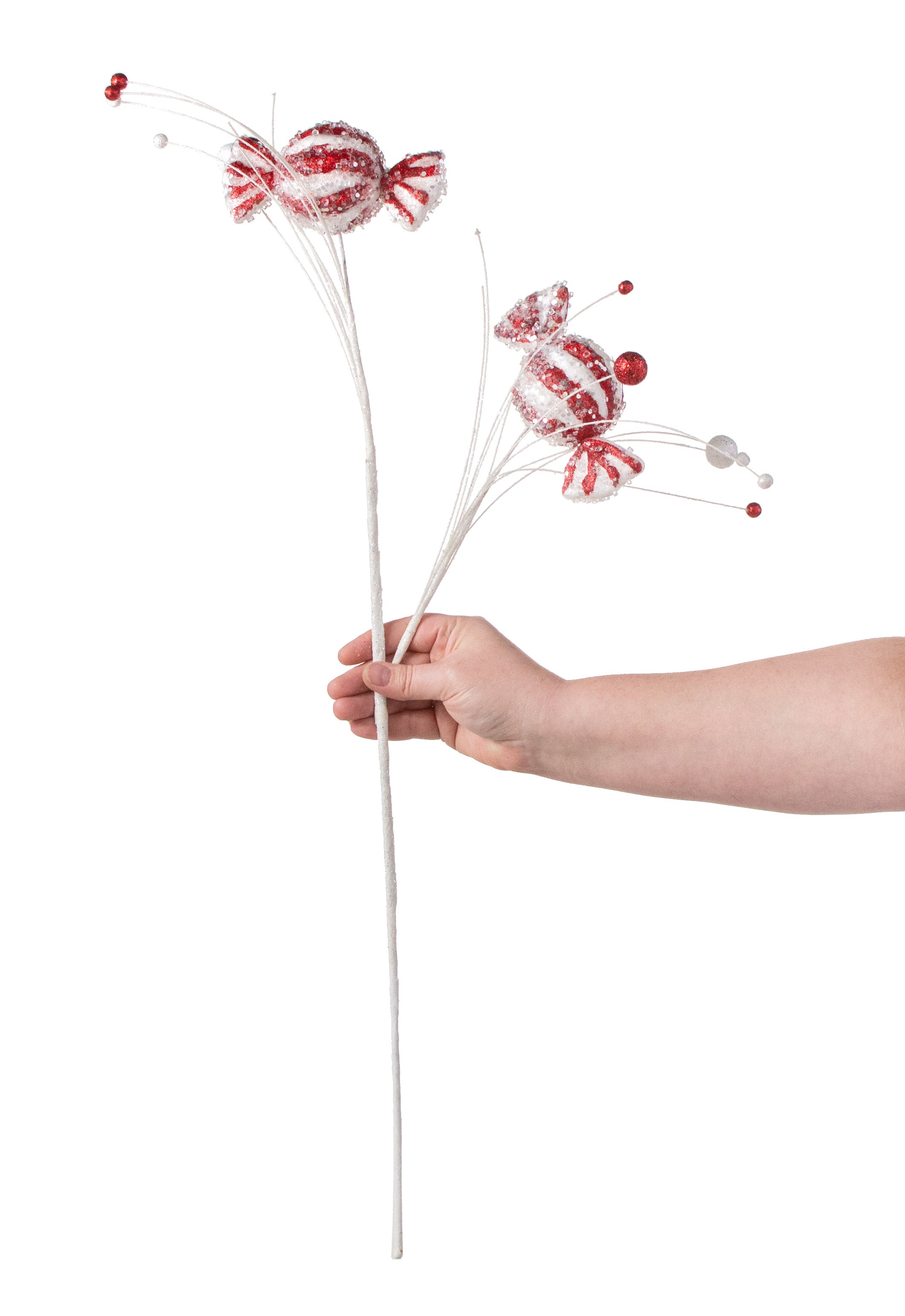 29" Icy Candy Spray: Red & White detail photo 3