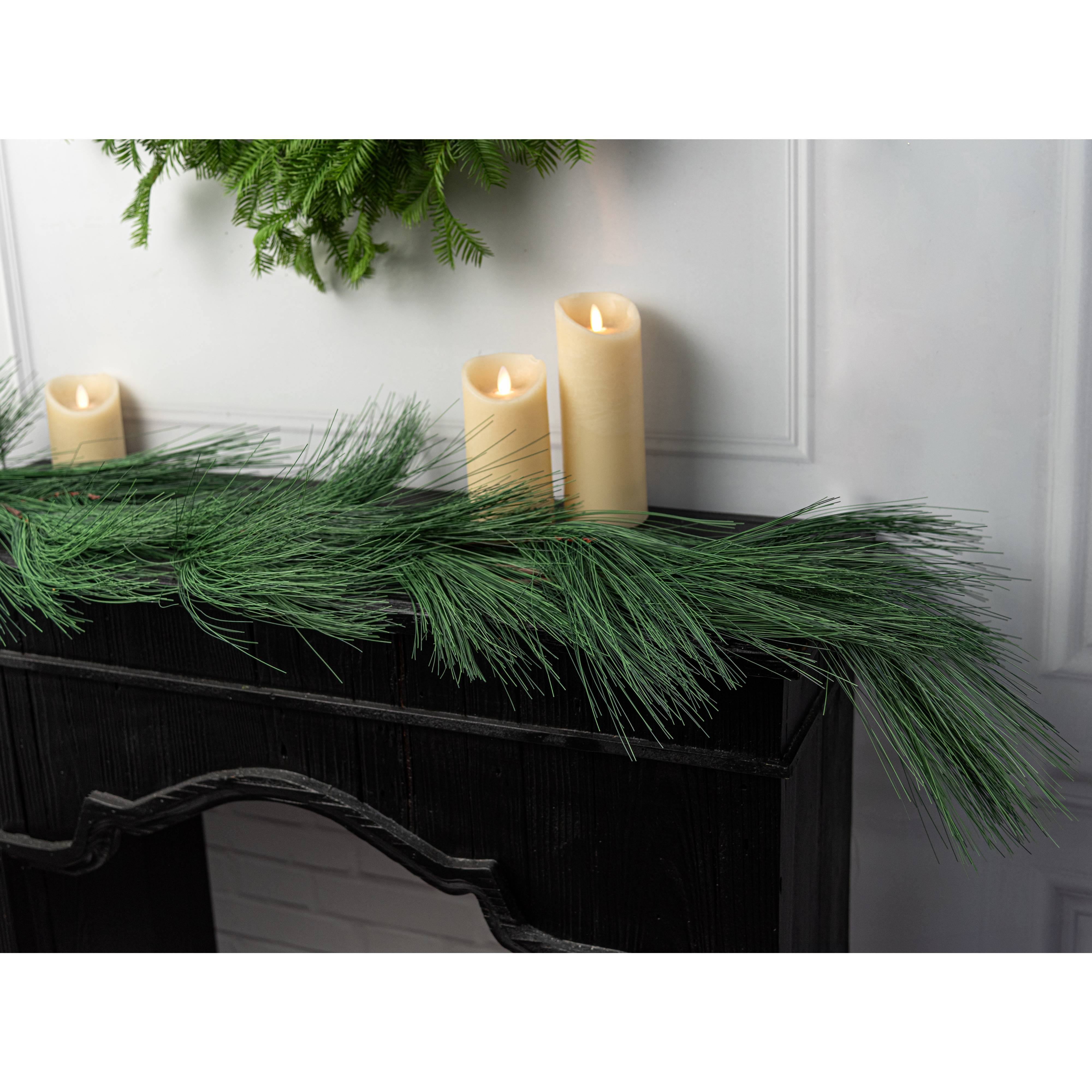 4.5' Jumbo Needle Pine Garland: Evergreen