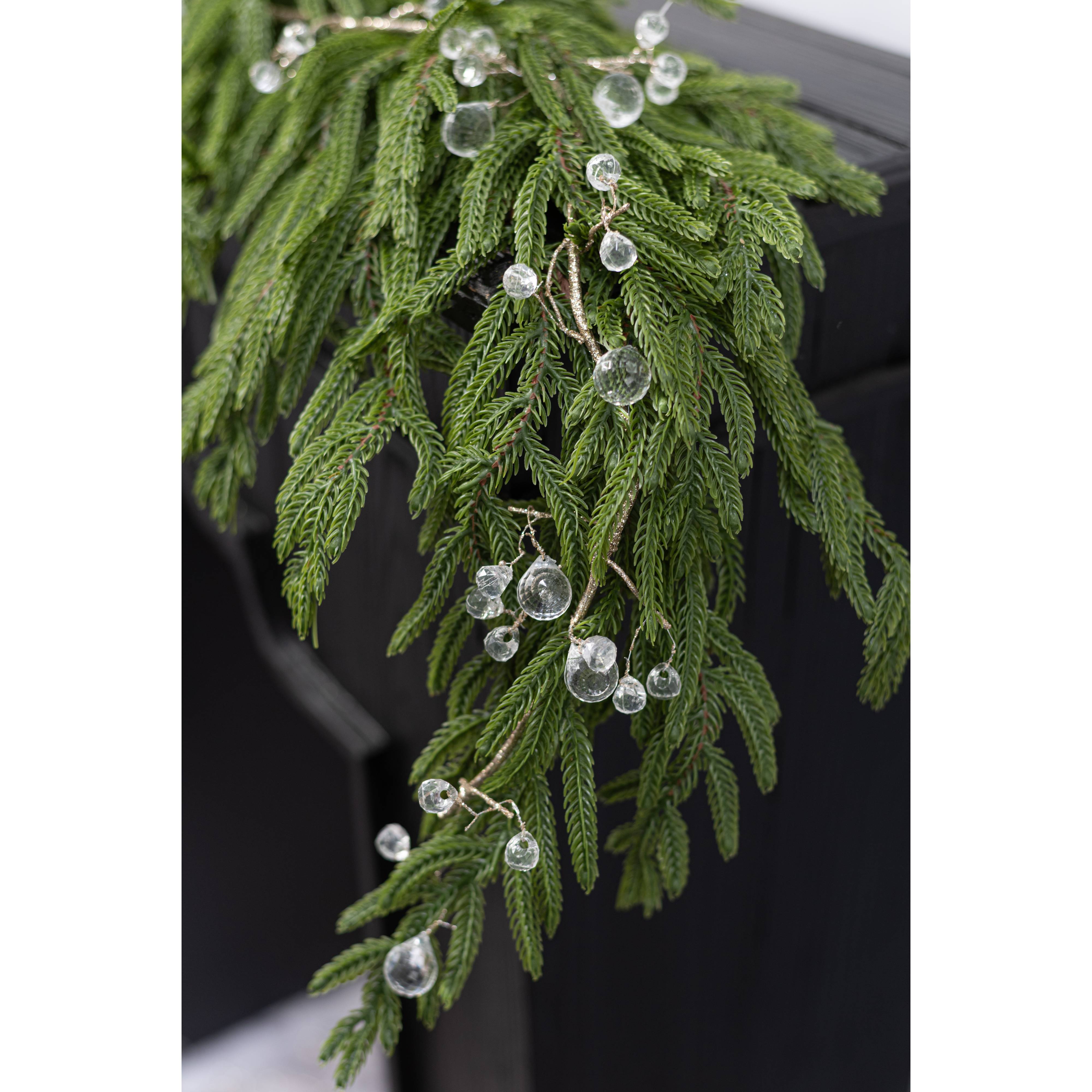 48" Acrylic Jewels Vine Garland: Champagne Gold & Clear