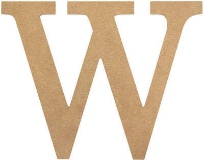 10" Decorative Wood Letter: W