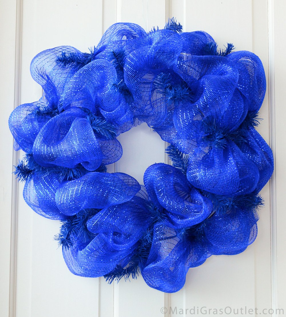 15-24" Work Wreath Form: Royal Blue