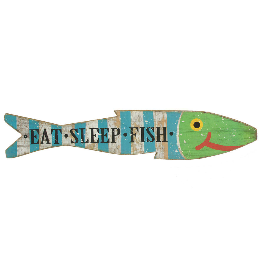 20" Eat Sleep Fish Sign