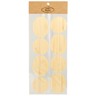 2" Round & Oval Wooden Stickers (PK/8)