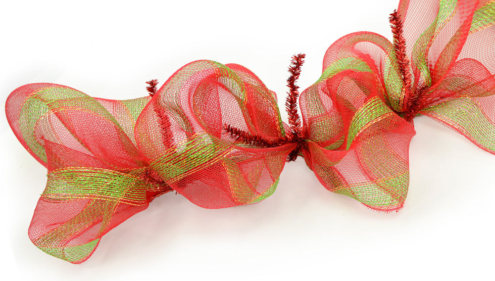 Tinsel Work Garland: Metallic Red (9 ft)