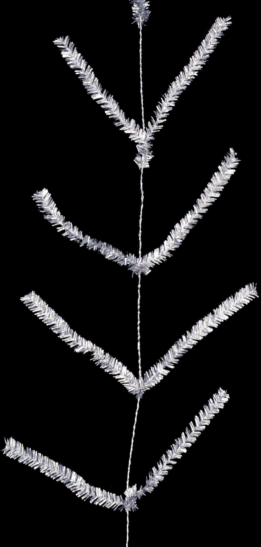 Tinsel Work Garland: Metallic Silver (9 ft)