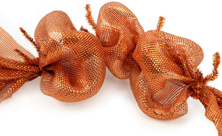 Tinsel Work Garland: Metallic Copper (9 ft)