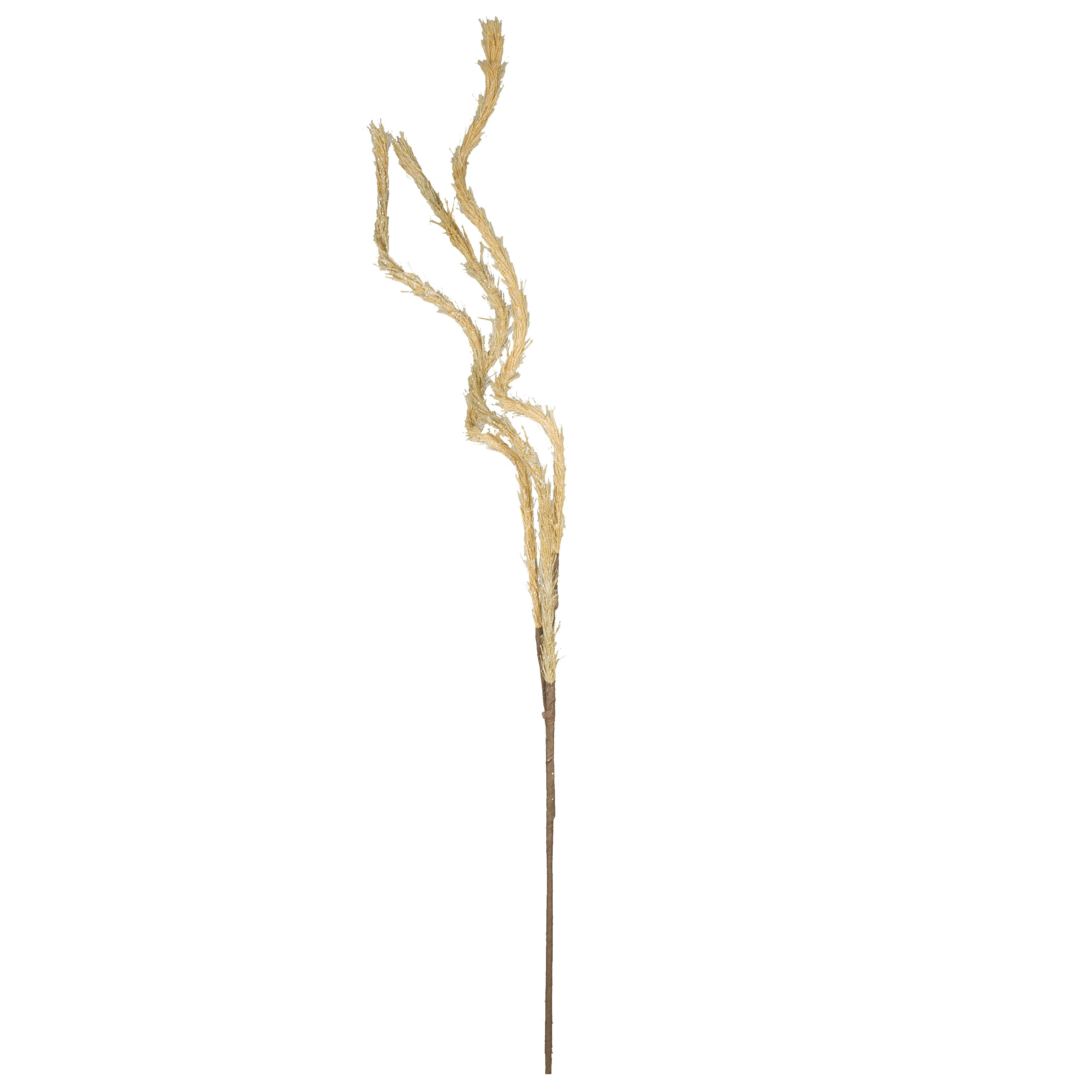 36" Burlap Fringe Curl Floral Spray: Natural