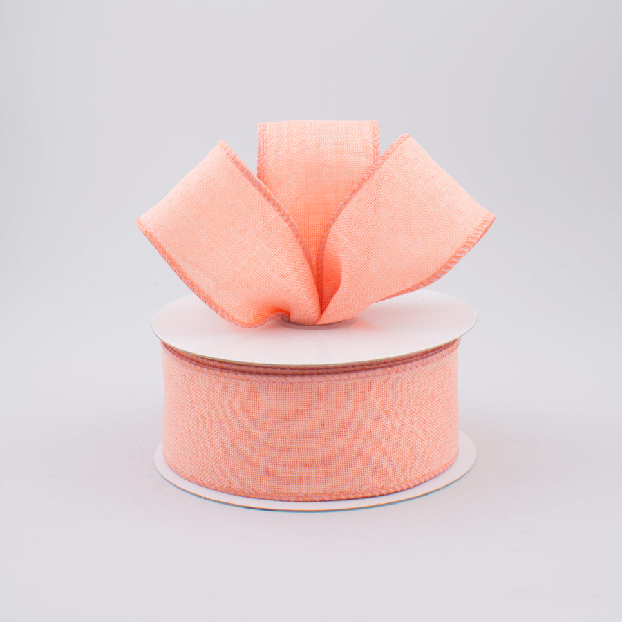 1.5" Royal Canvas Ribbon: Peach (10 Yards)