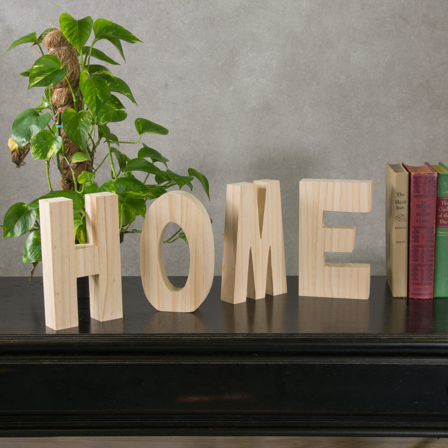 7.75" Chunky Wooden Letter: T