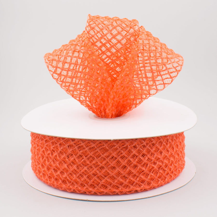 1.5" Jute Deco Flex Ribbon: Orange (20 Yards)