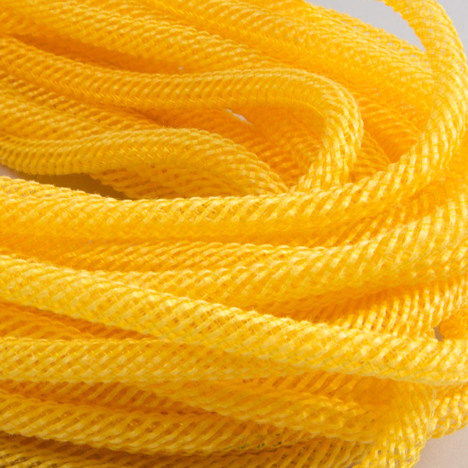 Faux Jute Deco Flex Tubing Ribbon: Yellow (30 Yards)
