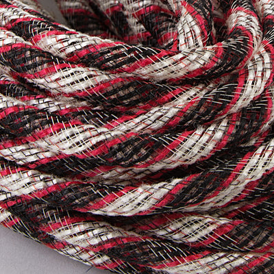 Faux Jute Deco Flex Tubing Ribbon: Red, Black & White (30 Yards)