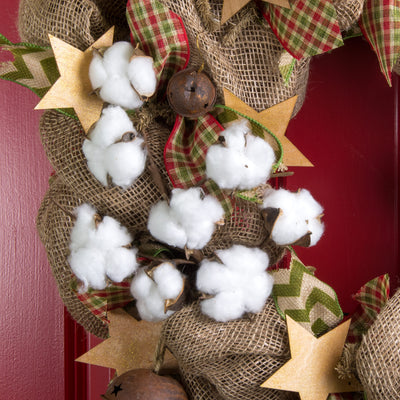 24" Super Cotton Boll Floral Spray