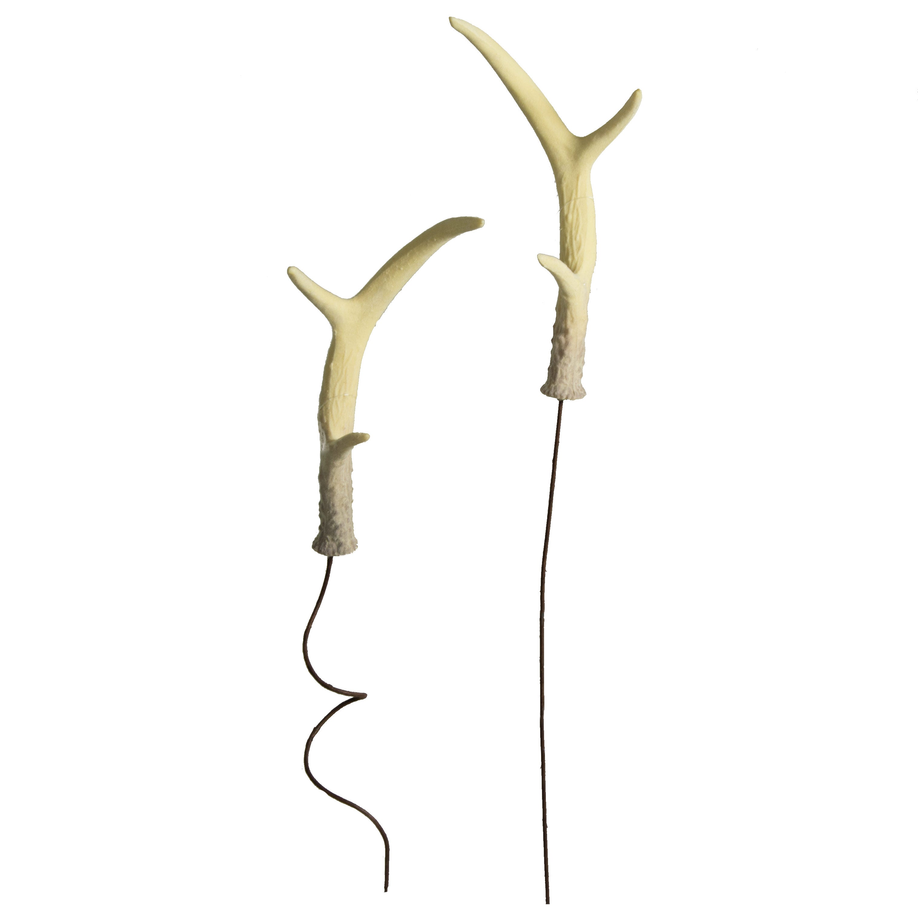 9" Faux Deer Antlers On Wire (Set of 2)