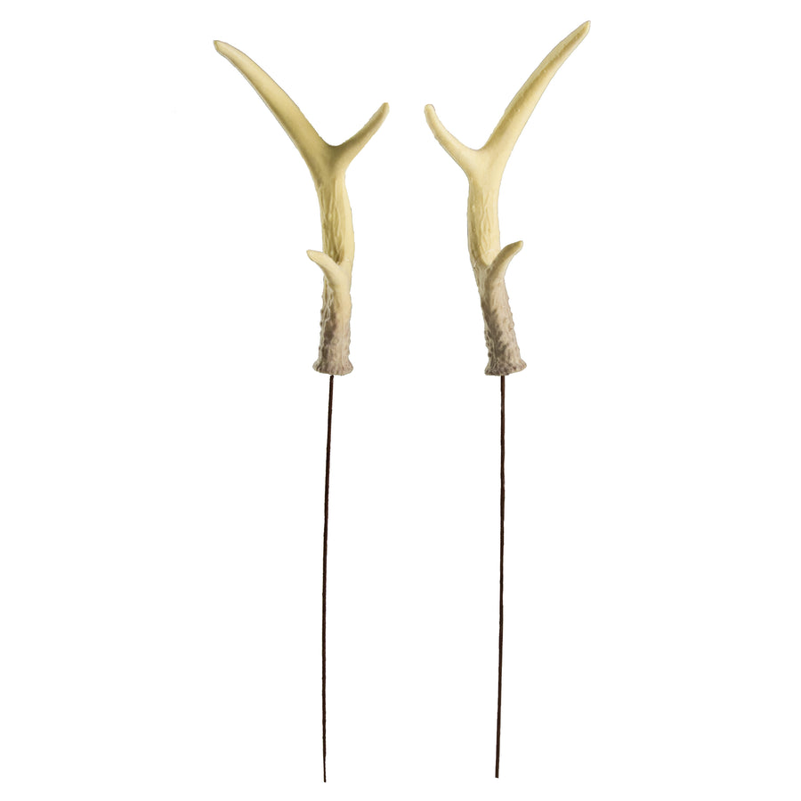 9" Faux Deer Antlers On Wire (Set of 2)
