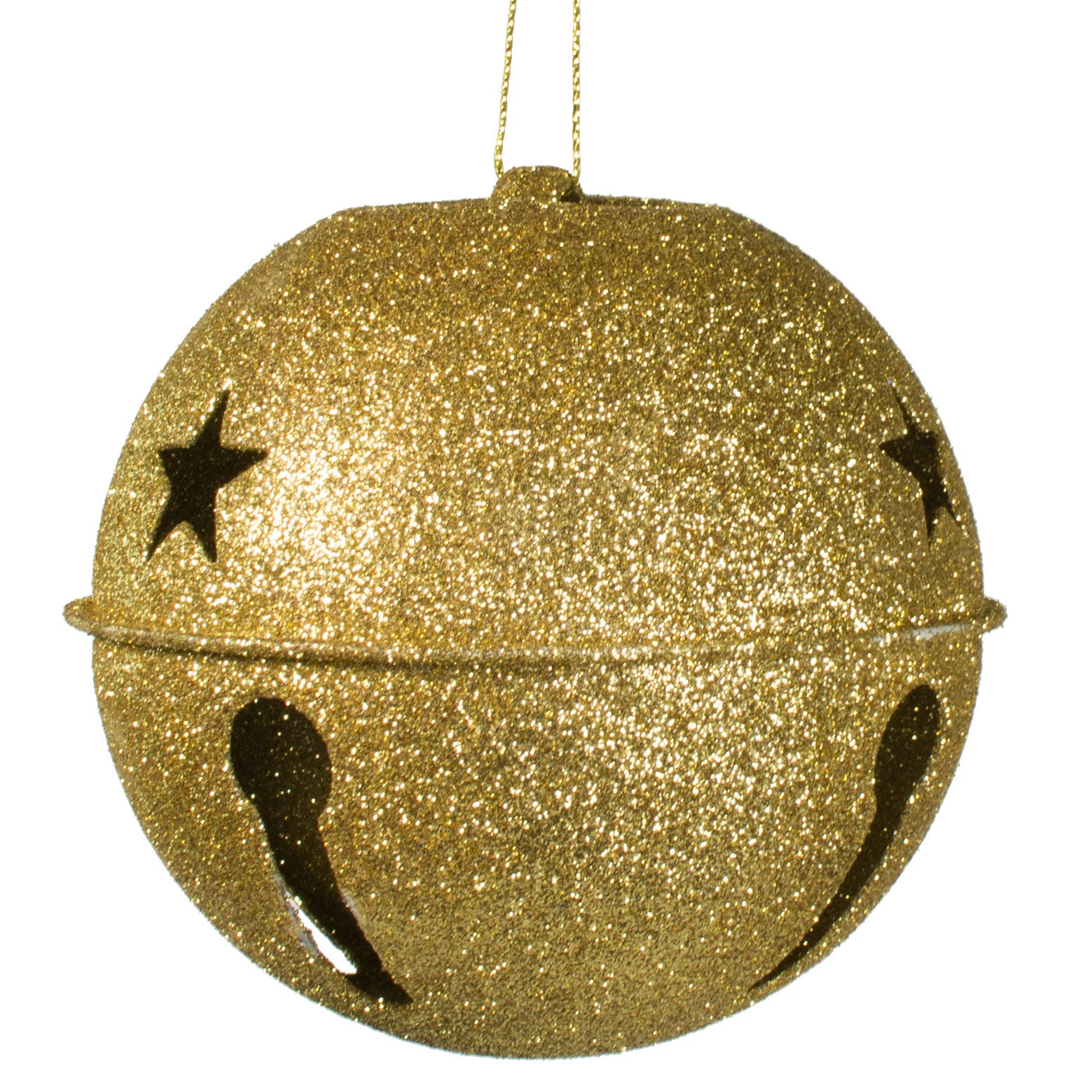 4" Gold Glitter Jingle Bell