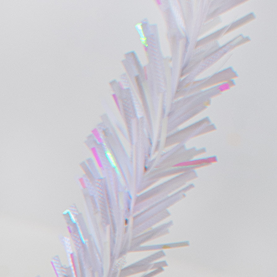 20mm Tinsel Tie Stems: Metallic White (25)