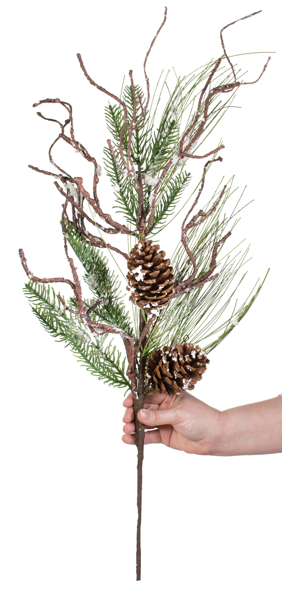 36" Snowy Mixed Pine Spray