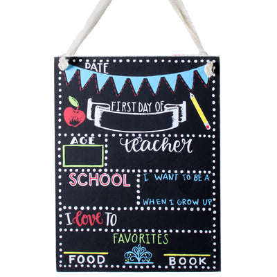 10.5" First Day Of School Chalkboard Sign