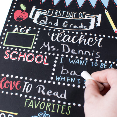 10.5" First Day Of School Chalkboard Sign