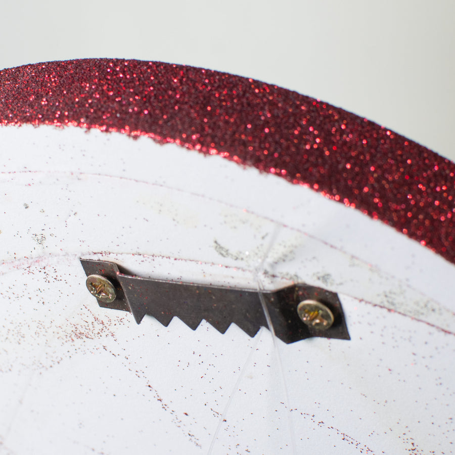 12" Glitter Football Helmet: Red & Black