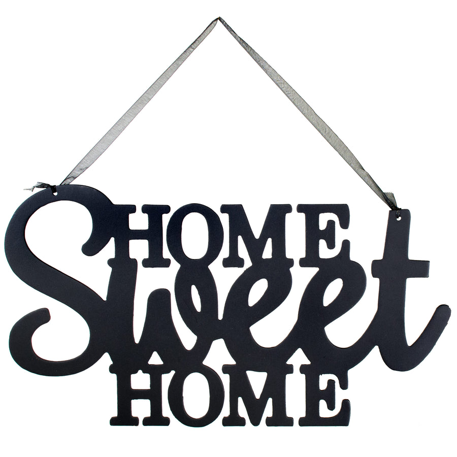 15" Home Sweet Home Cutout Sign: Black