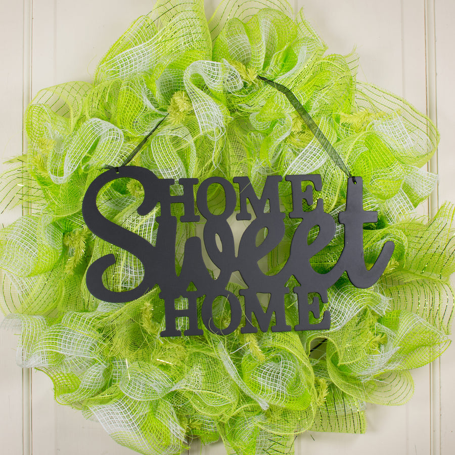 15" Home Sweet Home Cutout Sign: Black